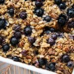 Blueberry Baked Oatmeal Recipe - Featured Image