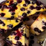 Custard Cake With Blueberries