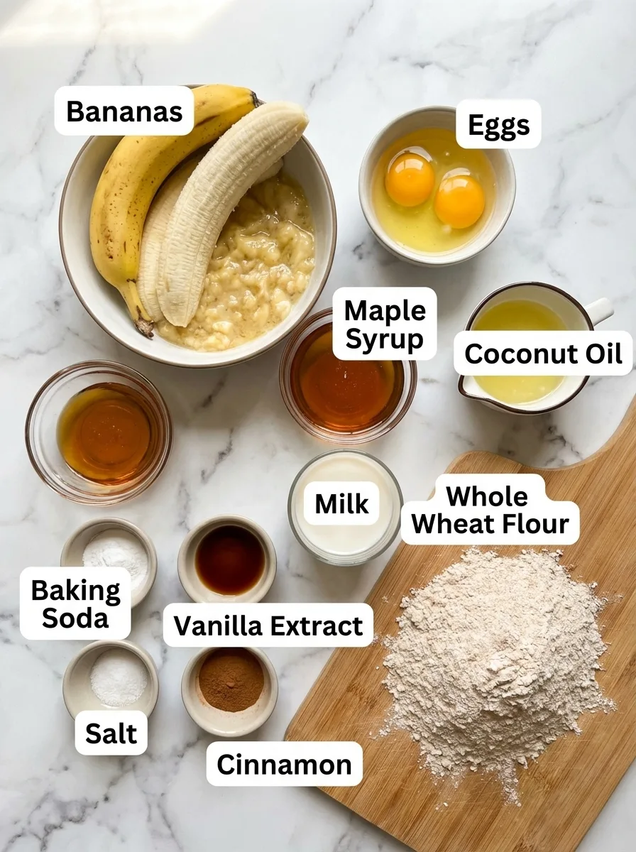 Healthy Banana Bread Ingredients