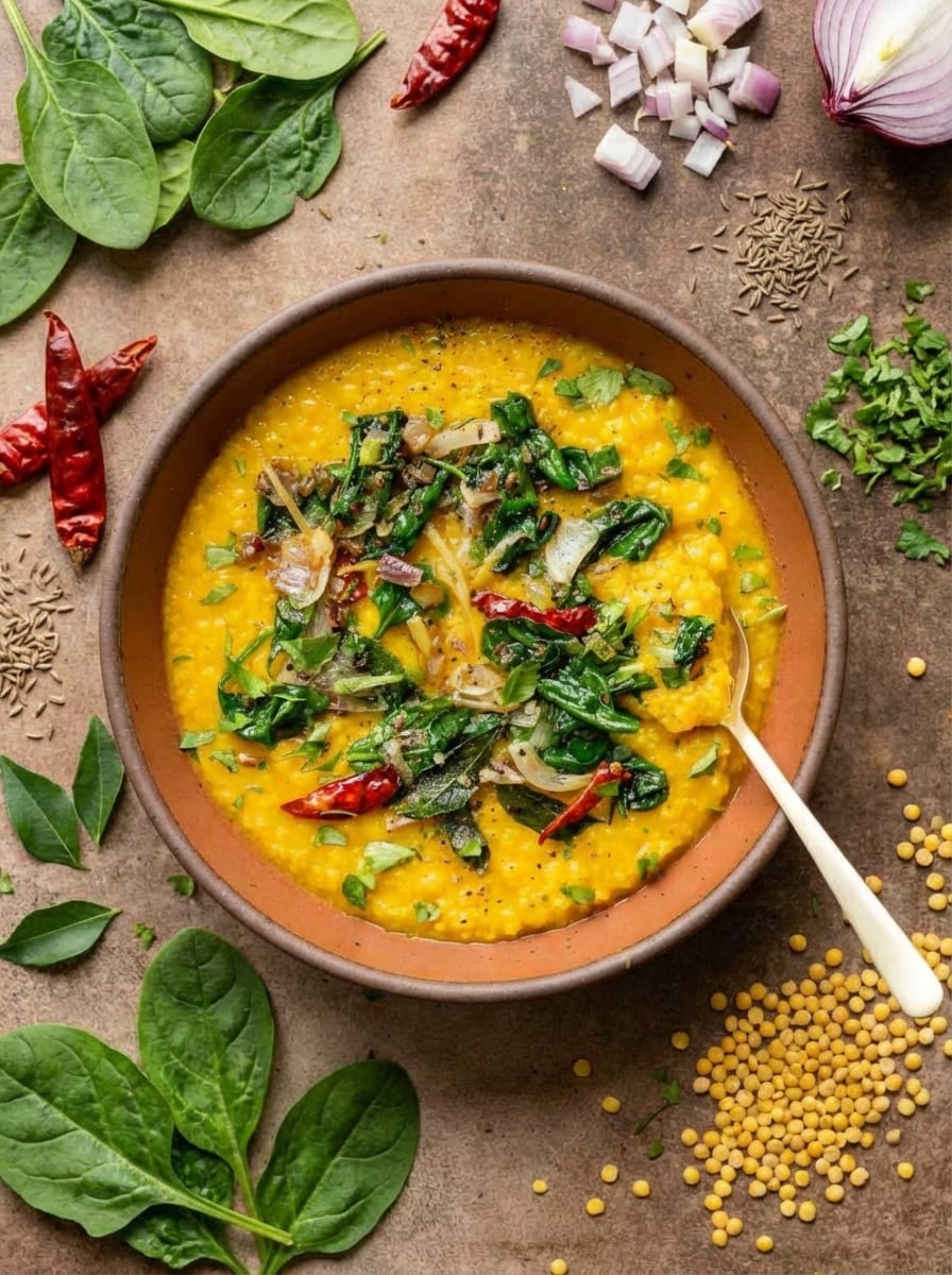 How I Like to Serve This Spinach Dal