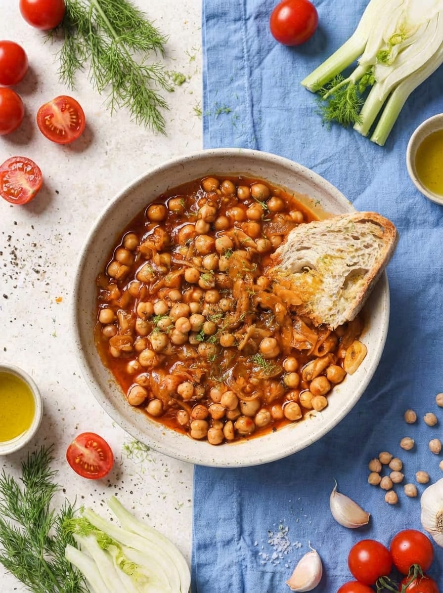 How to Serve Tomato-Fennel Braised Chickpeas