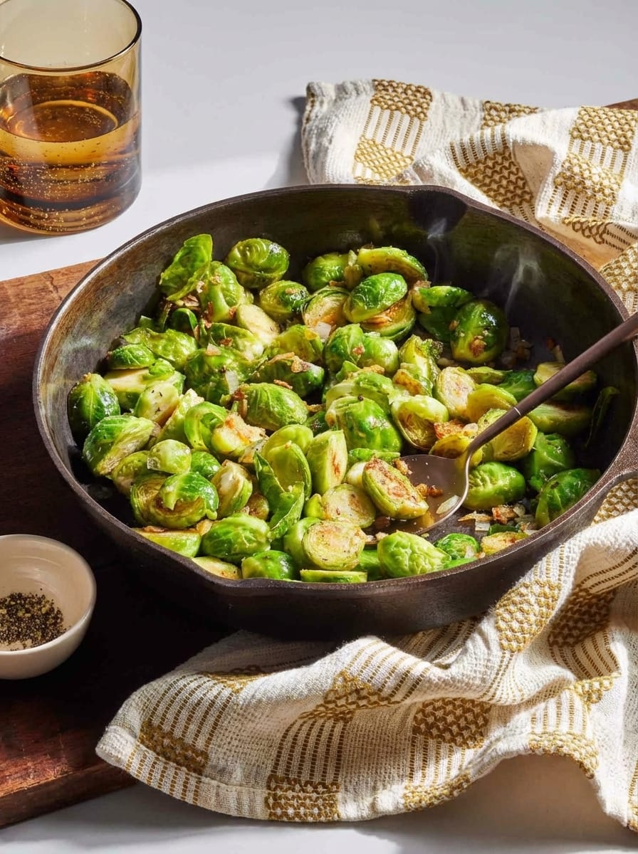 My Method for Pan Fried Brussels Sprouts