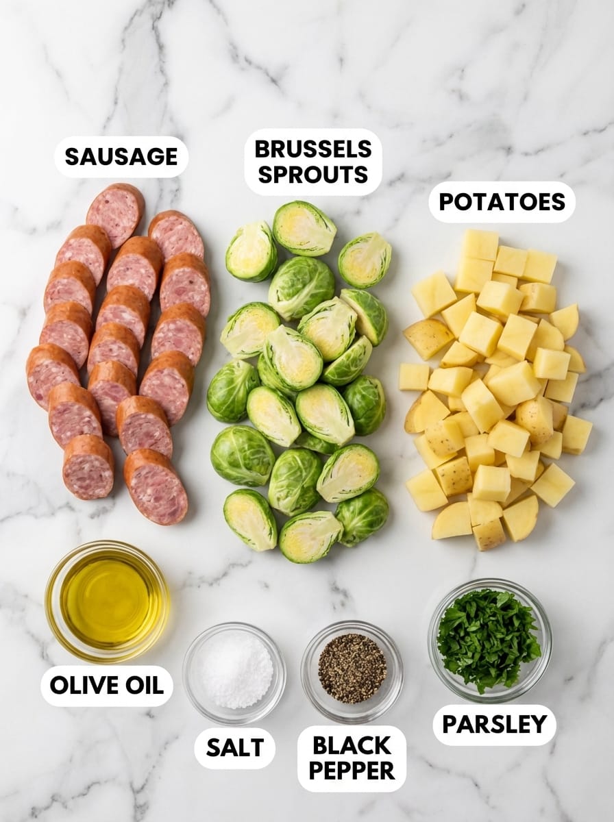 What You'll Need for Sheet Pan Sausage Brussels Sprouts