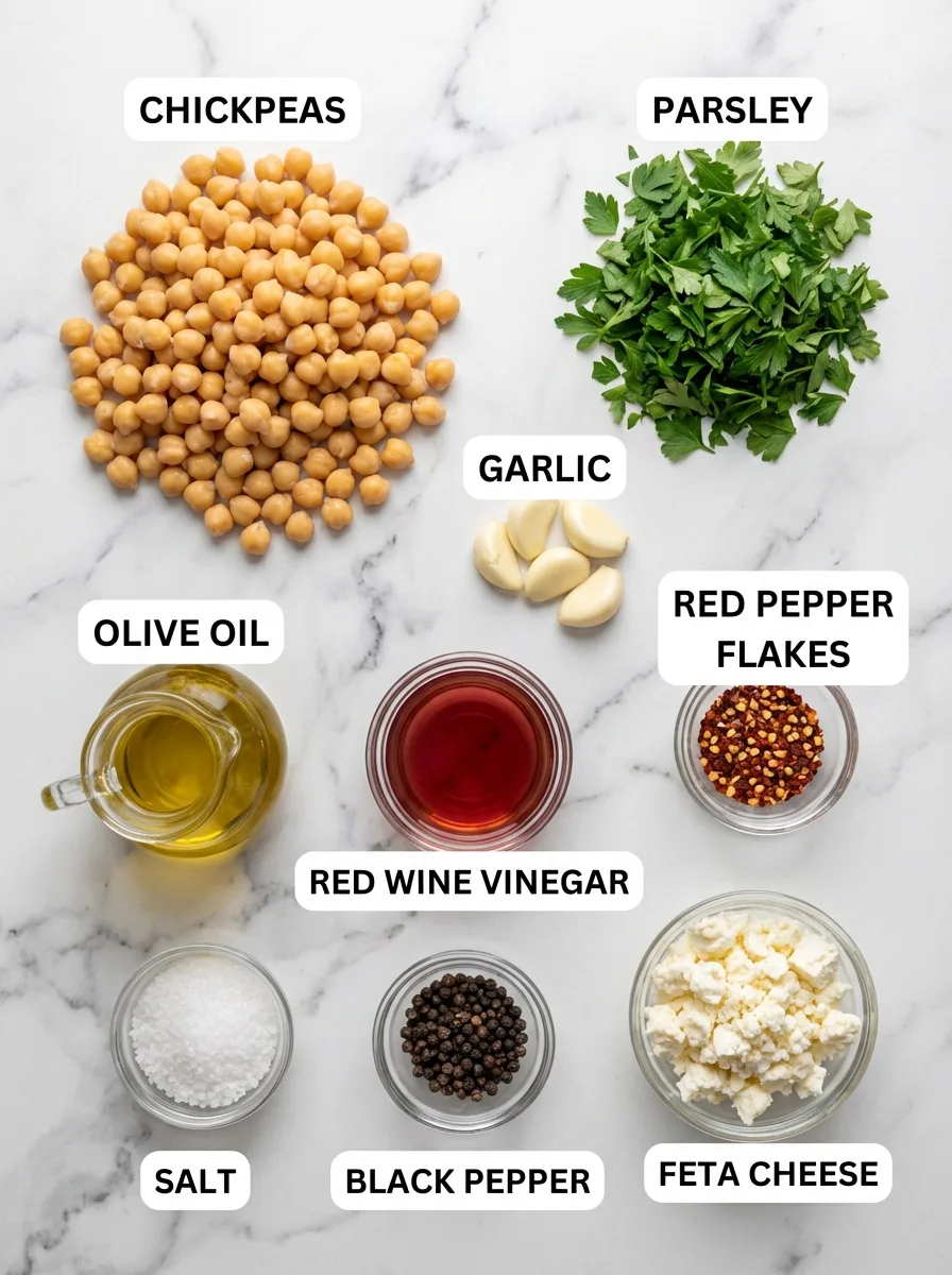 Ingredients for Chimichurri Chickpeas